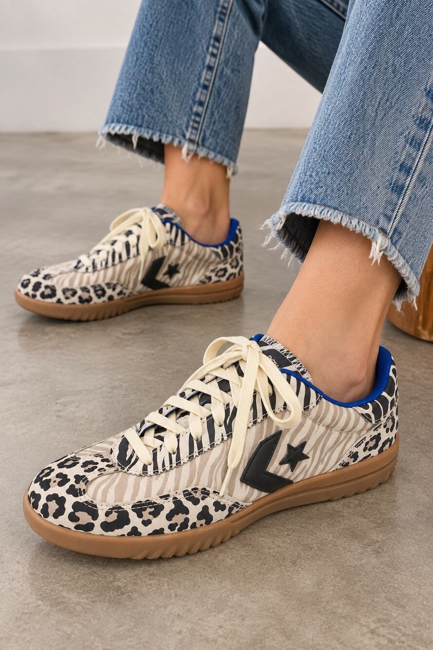 Converse Run Star Trainer Animal Print Sneakers Leopard Zebra Unisex 7 Women 8.5